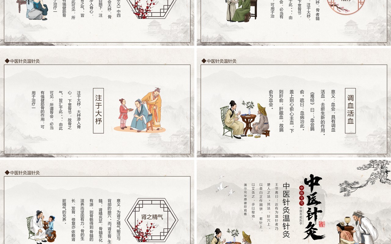 中医针灸温针灸动态PPT模板