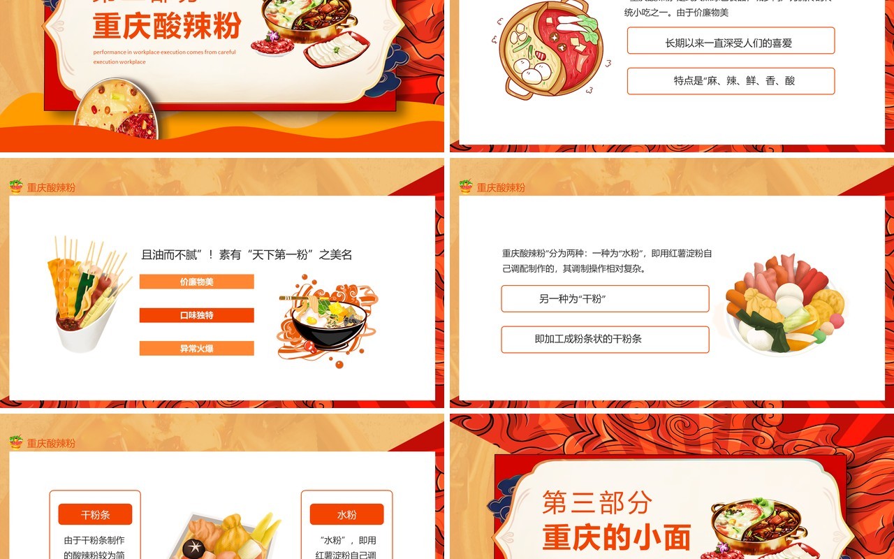 食在重庆特色美食介绍动态PPT模板