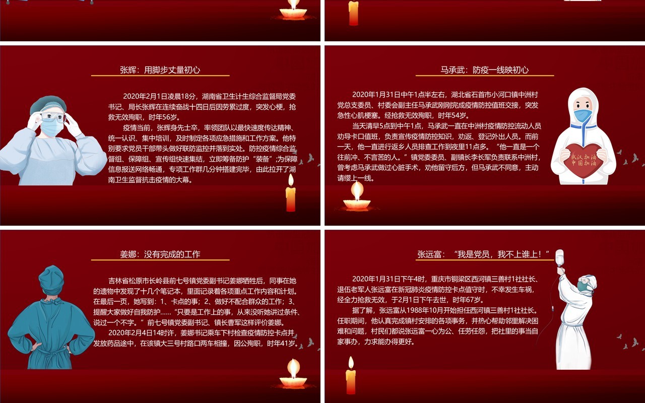清明追思悼念因公殉职的英雄PPT模板
