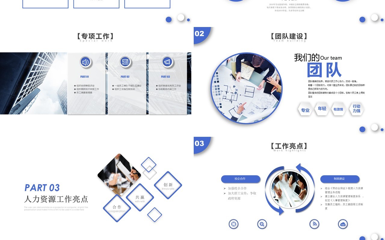 人力资源工作计划总结汇报PPT模板7