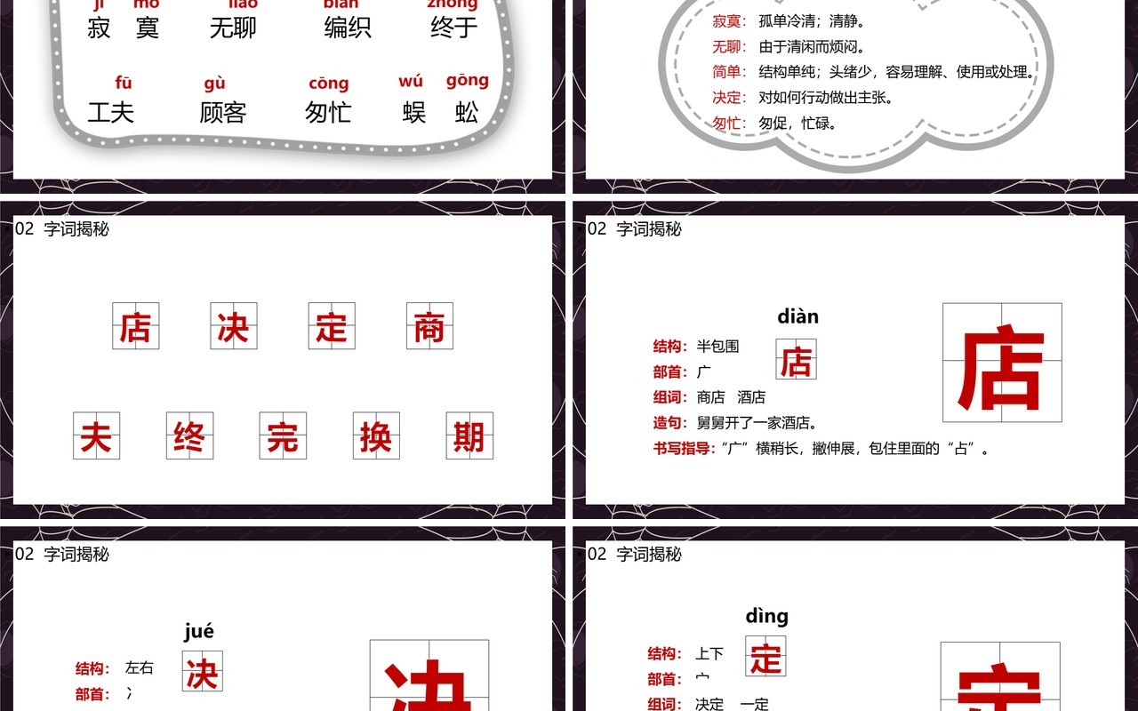 部编版二年级语文下册蜘蛛开店课件PPT模板