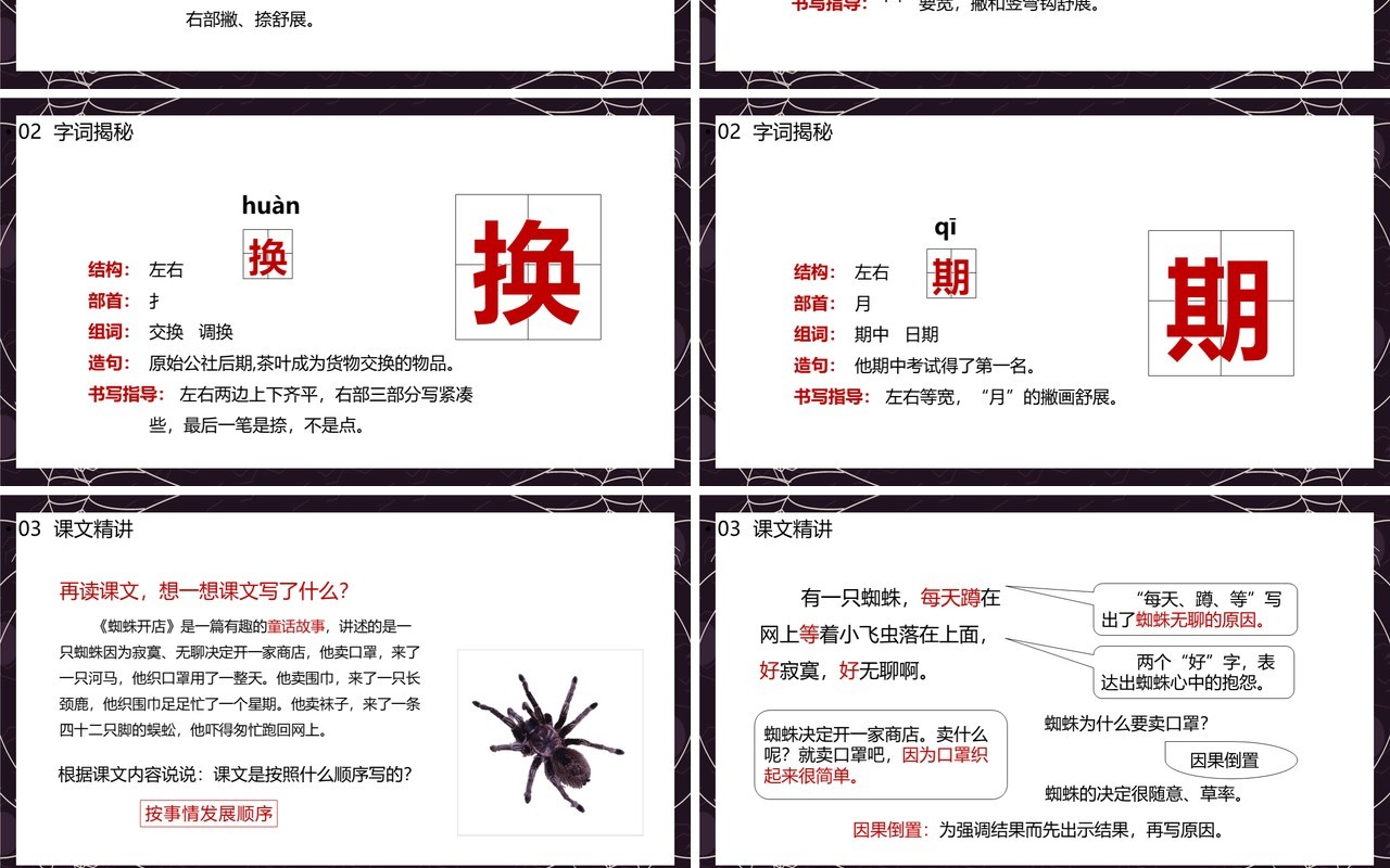 部编版二年级语文下册蜘蛛开店课件PPT模板