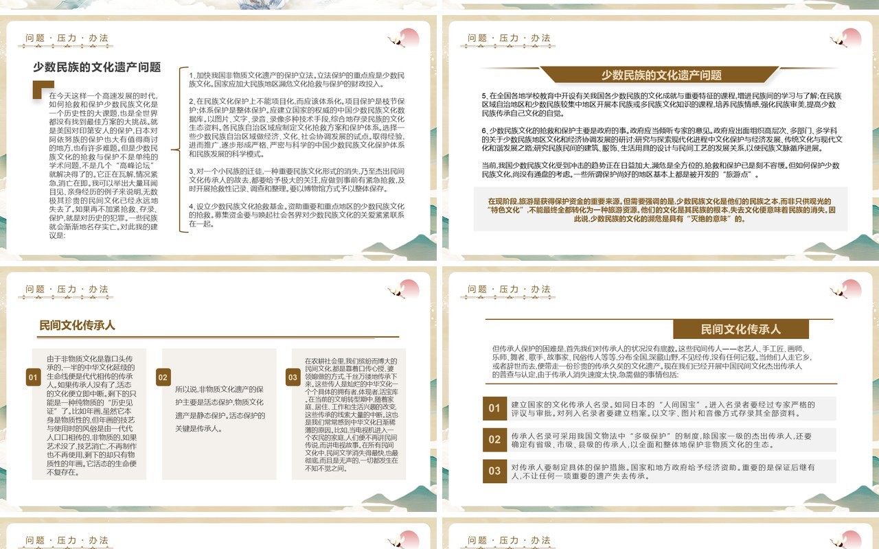 棕色中国风2024文化和自然遗产日PPT模板