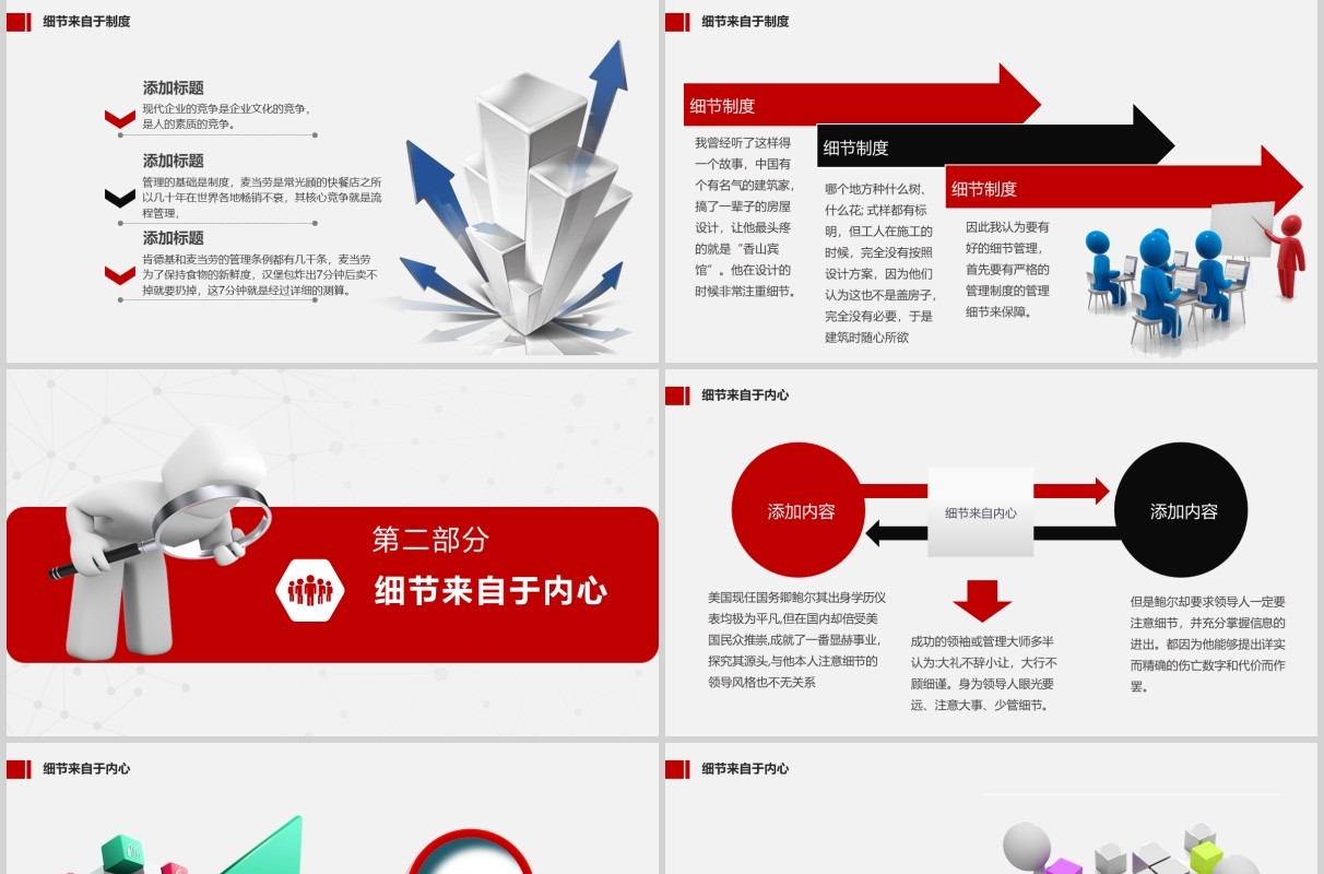 企业文化团队建设之细节决定成败管理培训PPT模板