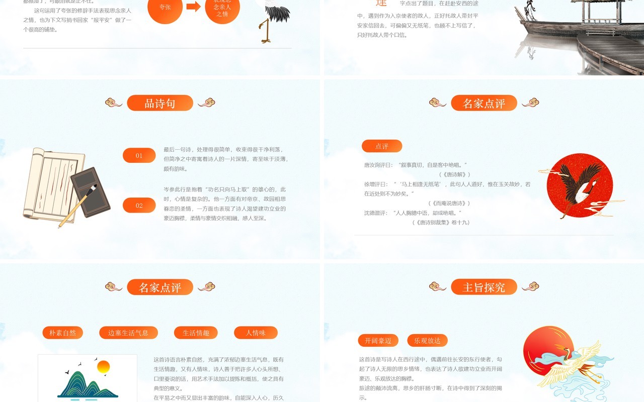 部编版七年级语文下册逢入京使课件PPT模板