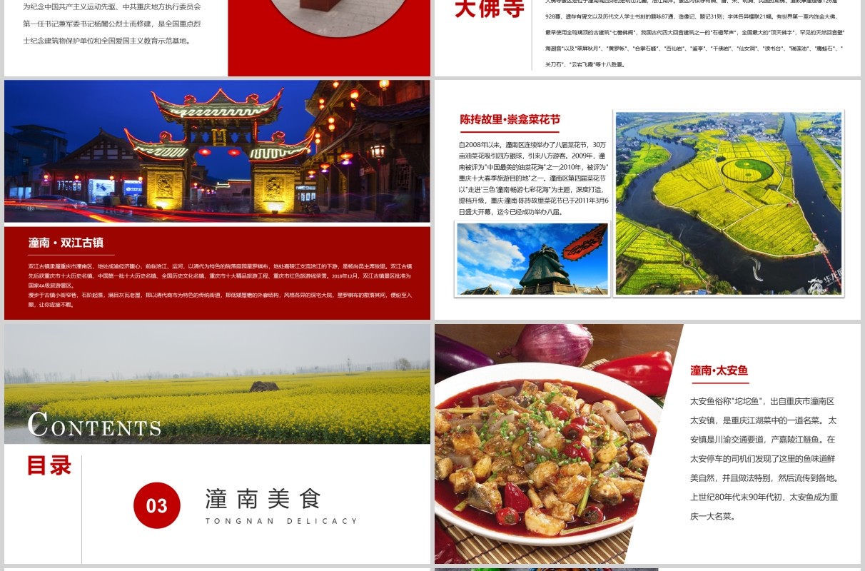 重庆潼南家乡介绍旅游宣传PPT模板