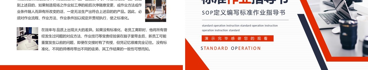 简约SOP定义编写标准作业指导书动态PPT模板