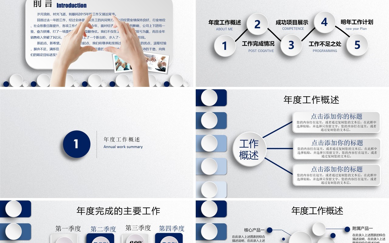 时尚通用工作汇报PPT模板