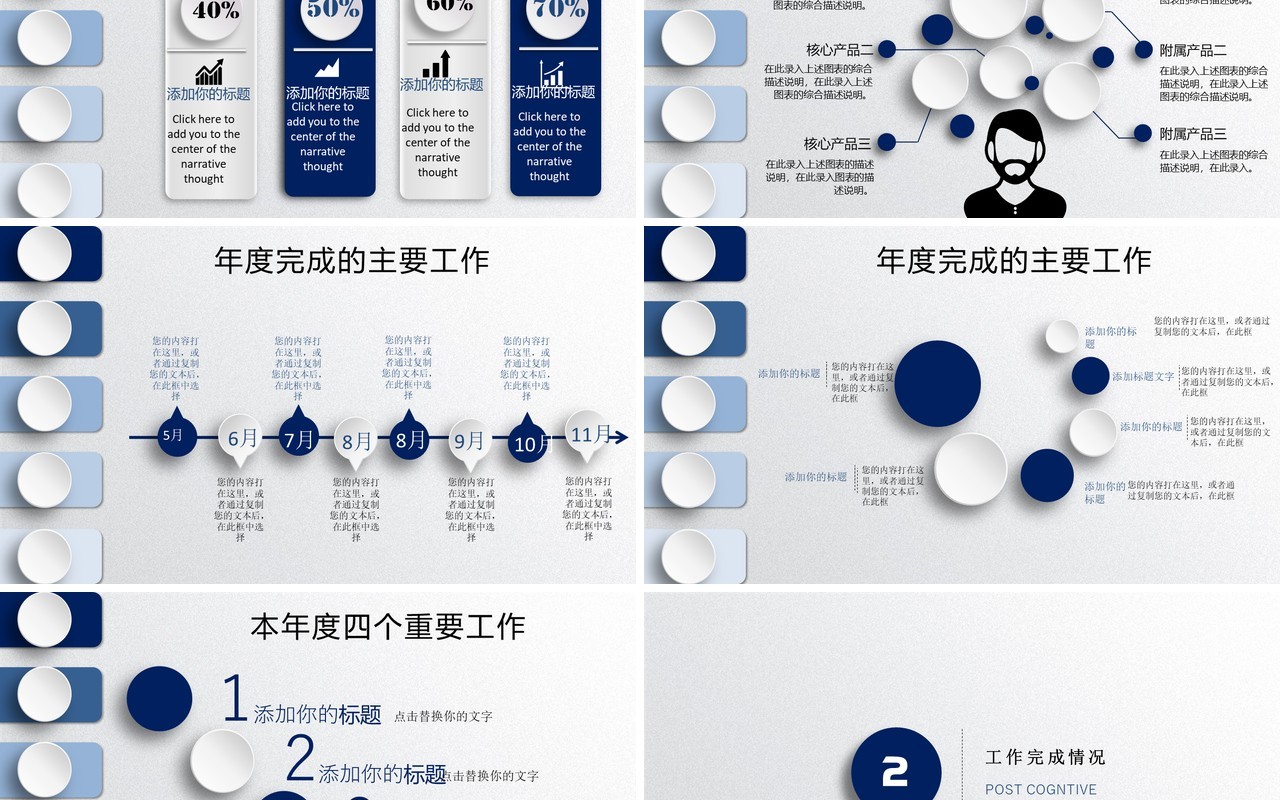 时尚通用工作汇报PPT模板