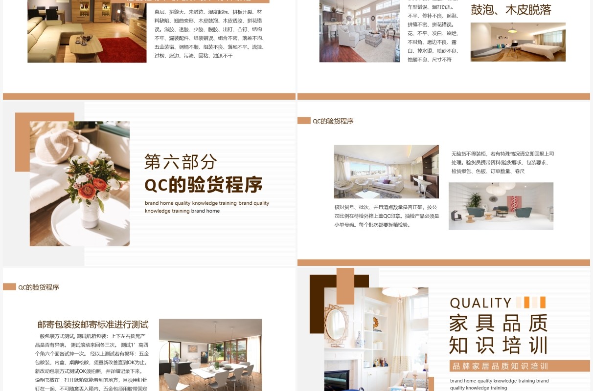 品牌家具品质知识培训动态PPT模板