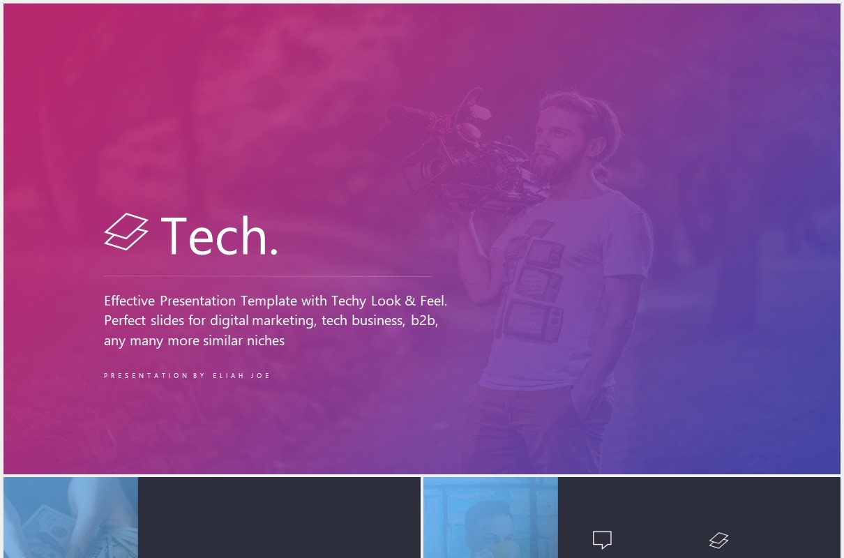 商业互联网技术项目宣传展示PPT模板tech powerpoint template