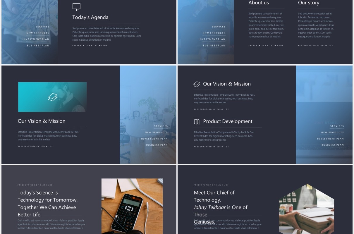 商业互联网技术项目宣传展示PPT模板tech powerpoint template