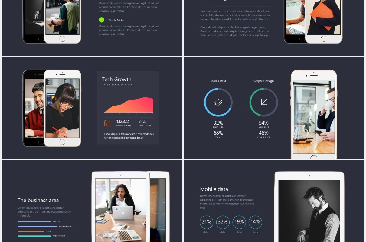 商业互联网技术项目宣传展示PPT模板tech powerpoint template