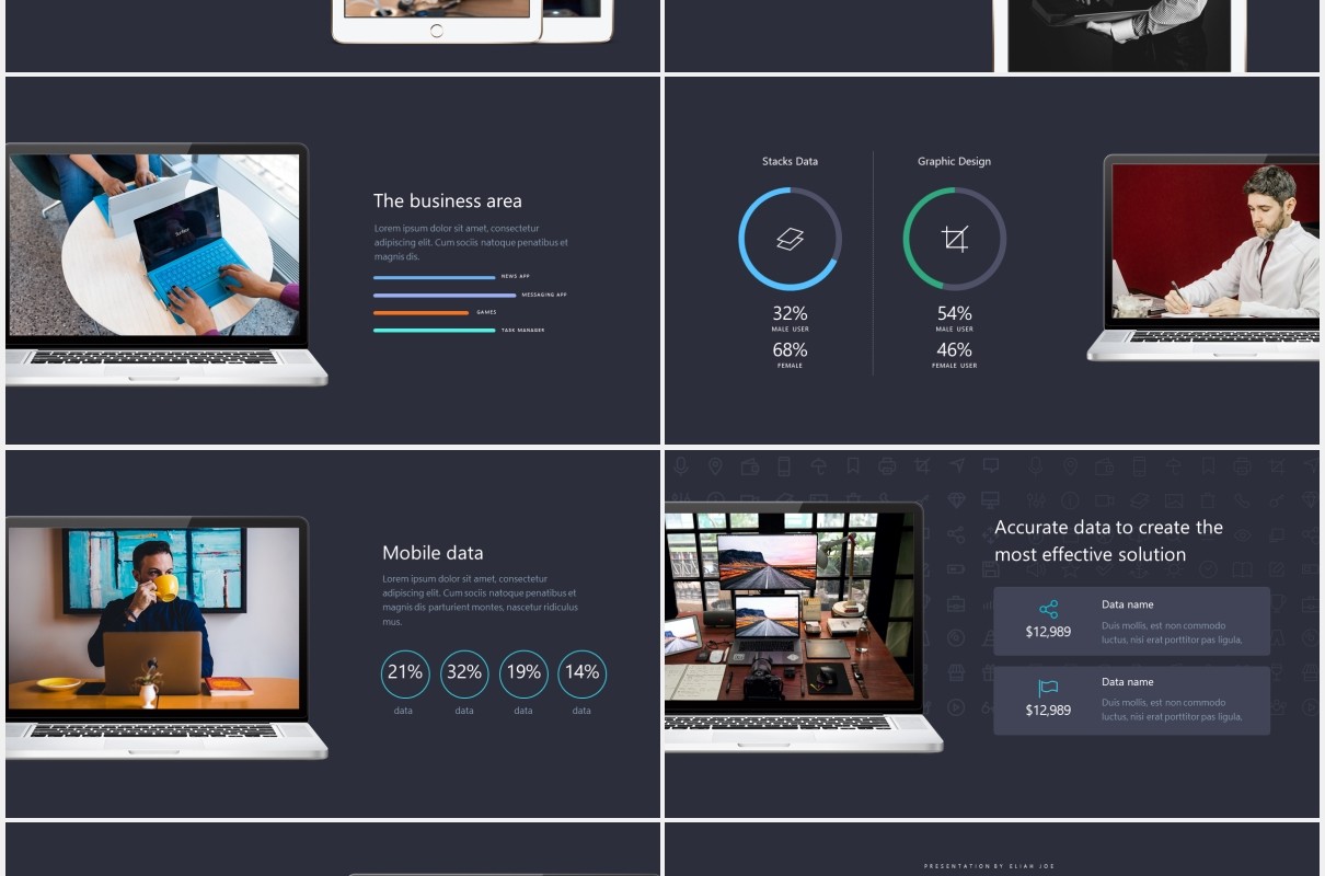 商业互联网技术项目宣传展示PPT模板tech powerpoint template