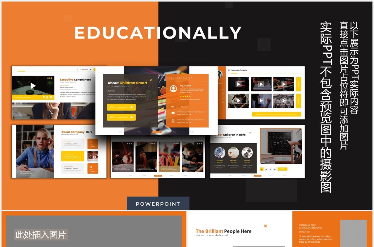 教育培训展示课件PPT图片排版设计模板Educationally Powerpoint Template