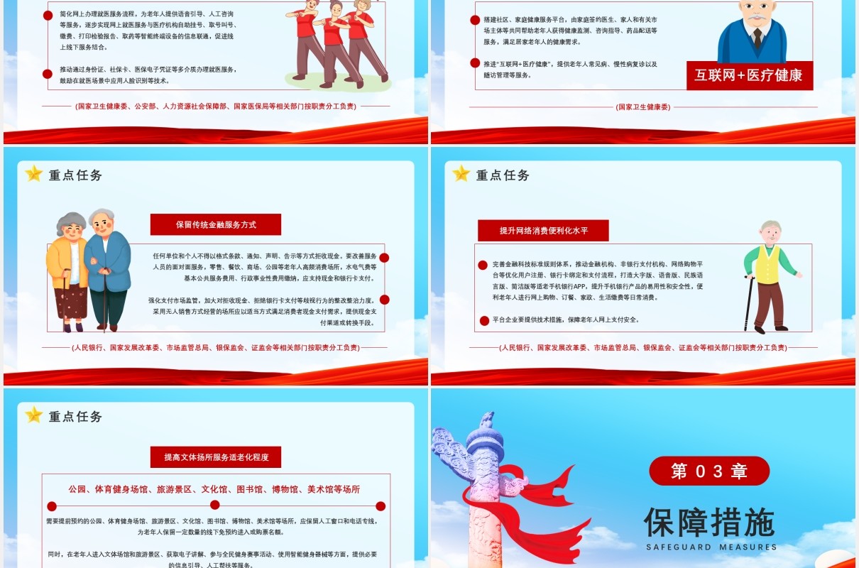 党政风老年人运用智能技术困难的实施方案通用PPT模板