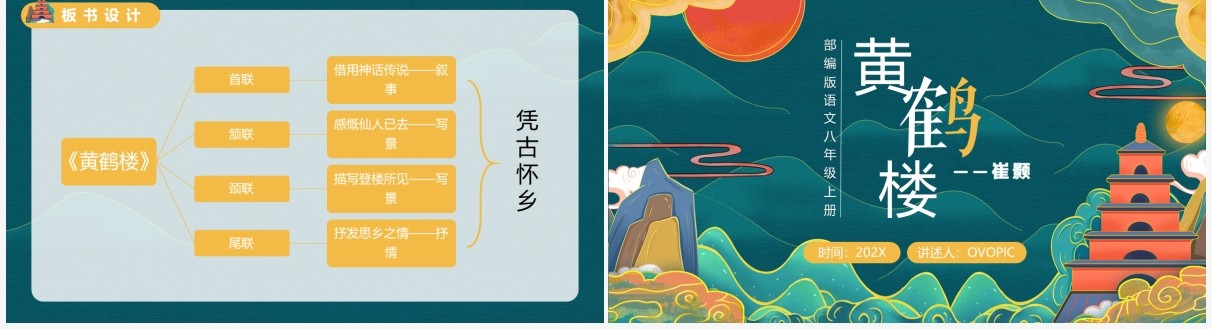 部编版八年级语文上册黄鹤楼课件PPT模板