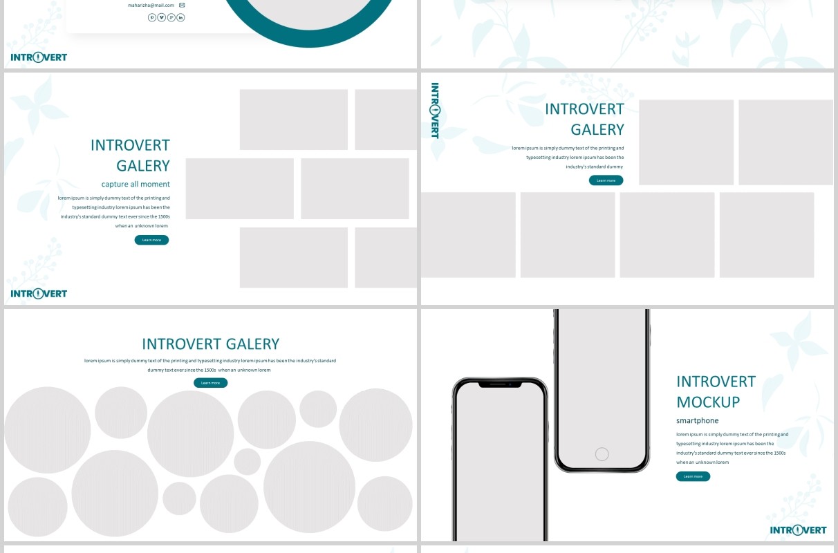 内向型求职竞聘个人简历介绍PPT模板版式设计Introvert Powerpoint Template