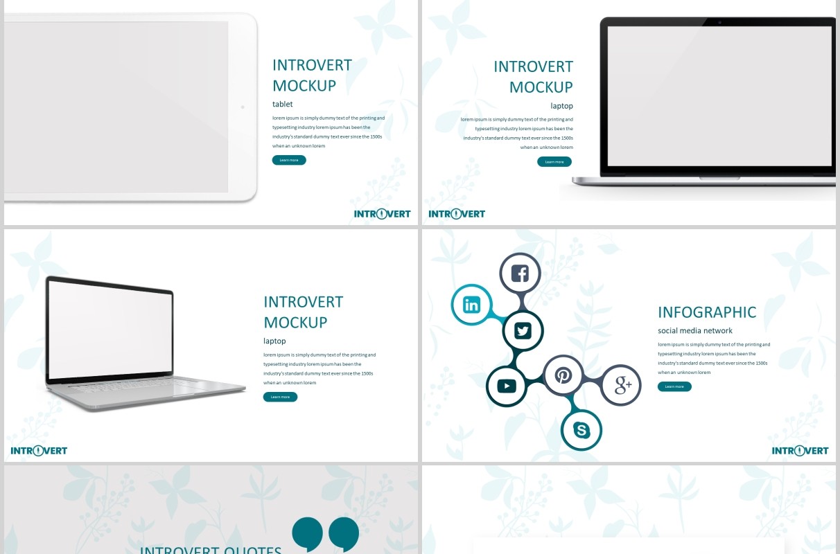 内向型求职竞聘个人简历介绍PPT模板版式设计Introvert Powerpoint Template