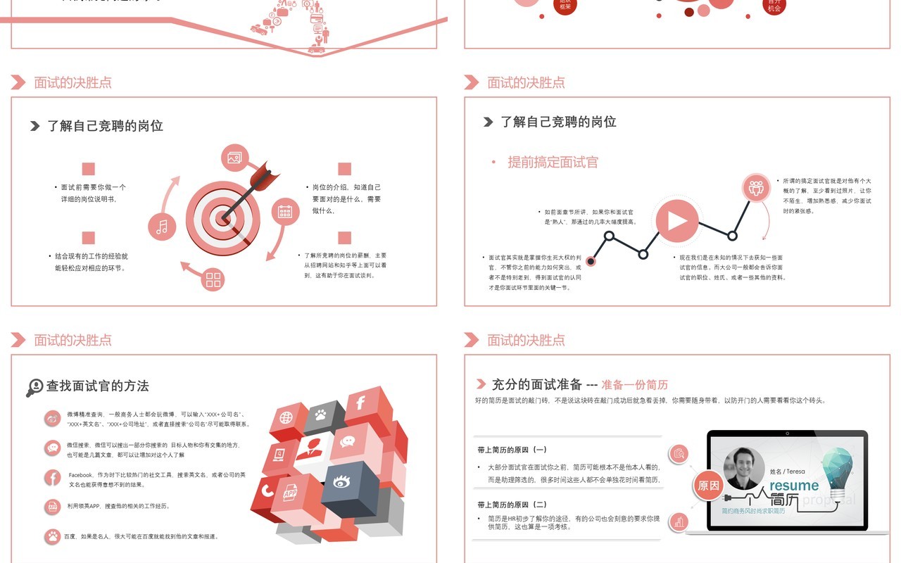 面试技巧PPT模板5