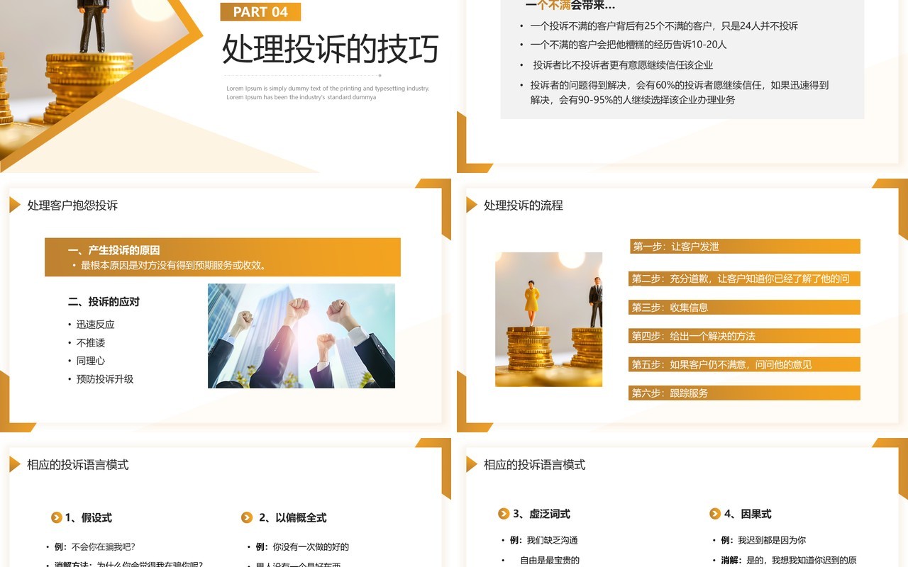 黄色简约风银行礼仪培训PPT模板