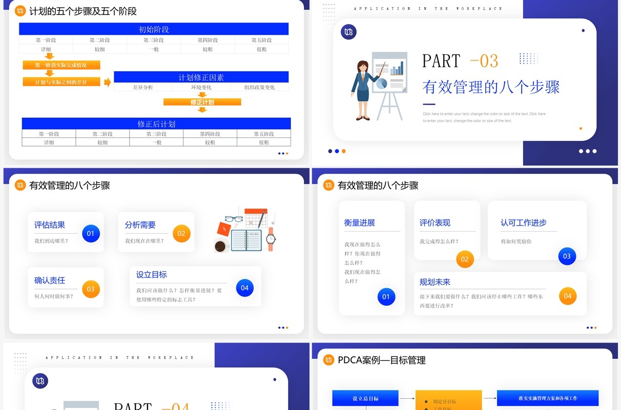 紫色简约风PDCA在职场中的应用PPT模板