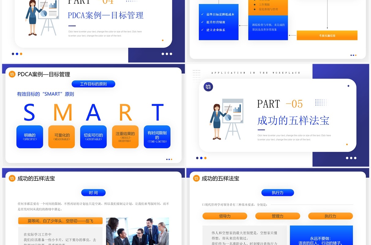 紫色简约风PDCA在职场中的应用PPT模板