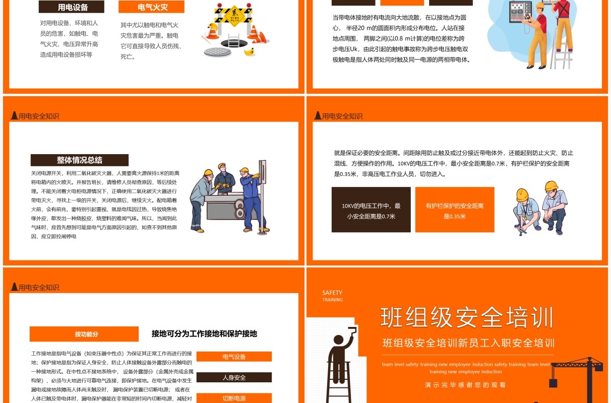 班组级安全培训新员工入职安全培训动态PPT模板