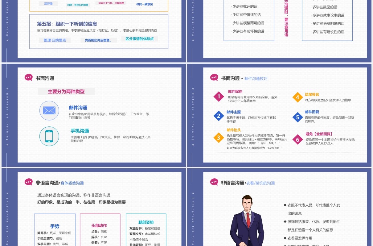 简约实用企业员工管理培训有价值的沟通课件PPT模板