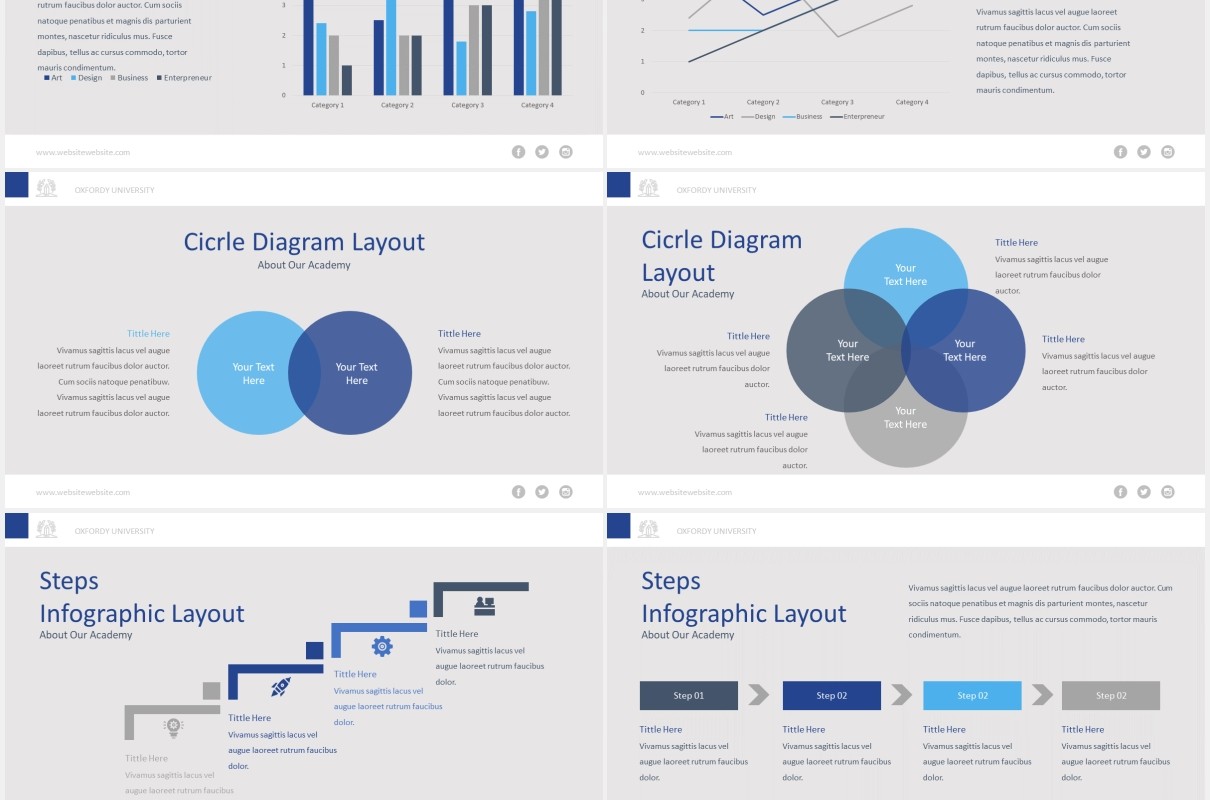 大学生学校教育学术报告答辩PPT模板图片排版设计Academia - University School Powerpoint Template
