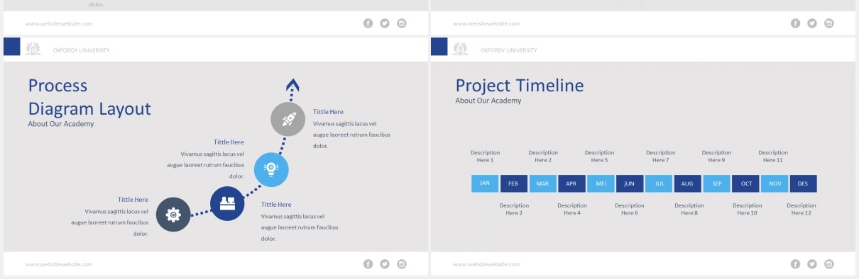 大学生学校教育学术报告答辩PPT模板图片排版设计Academia - University School Powerpoint Template