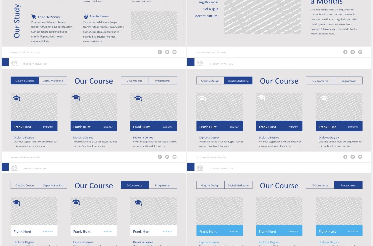 大学生学校教育学术报告答辩PPT模板图片排版设计Academia - University School Powerpoint Template