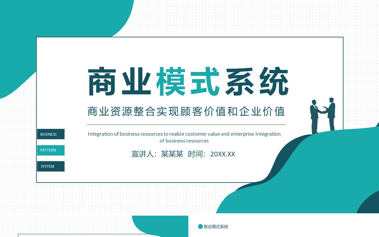 商业模式系统商业资源整合实现顾客价值和企业价值动态PPT模板