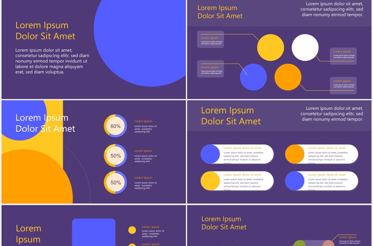 紫色创意创业计划工作报告图片排版设计PPT模板UPSTARTCO - Startup PowerPoint Template
