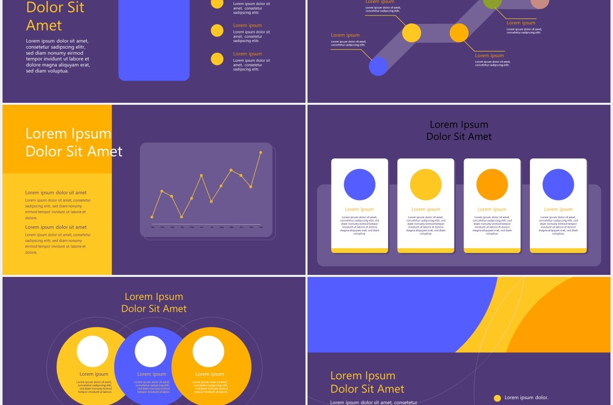 紫色创意创业计划工作报告图片排版设计PPT模板UPSTARTCO - Startup PowerPoint Template