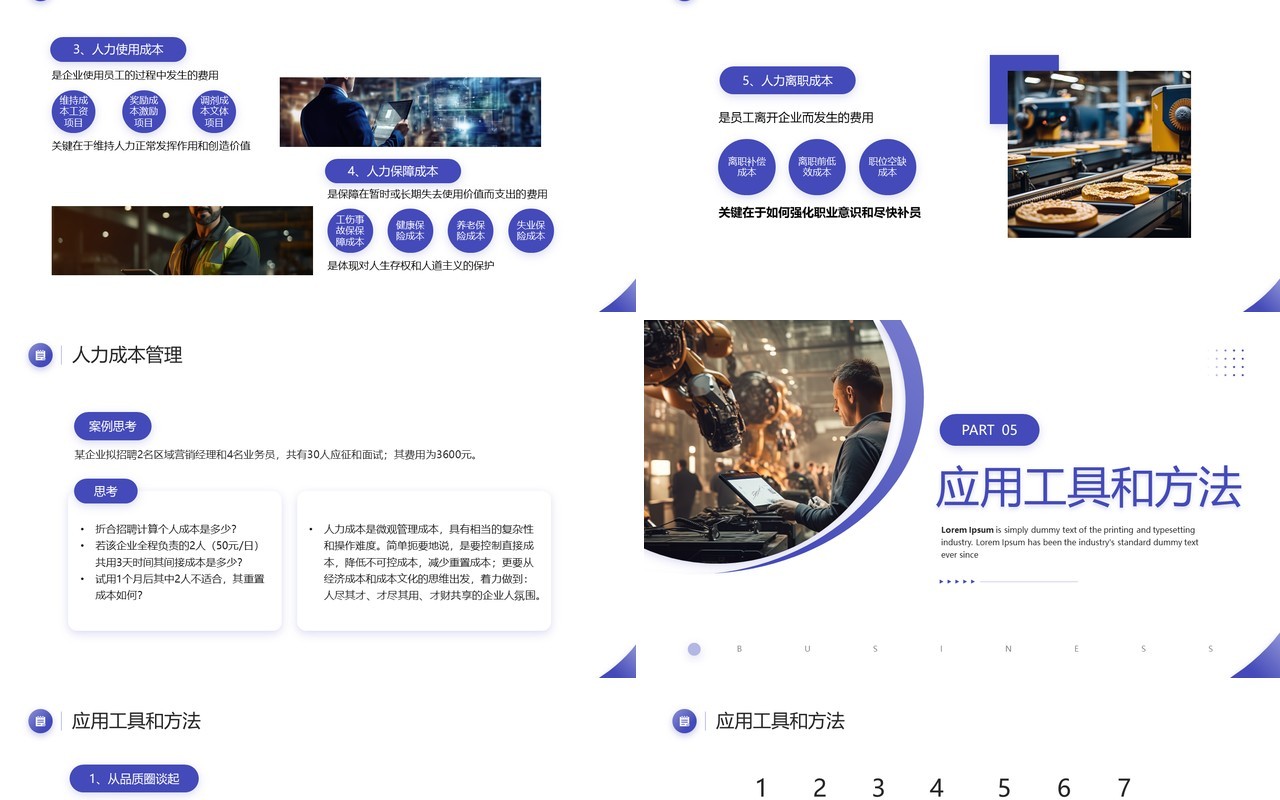 紫色商务风成本控制与有效管理企业成本管理PPT模板