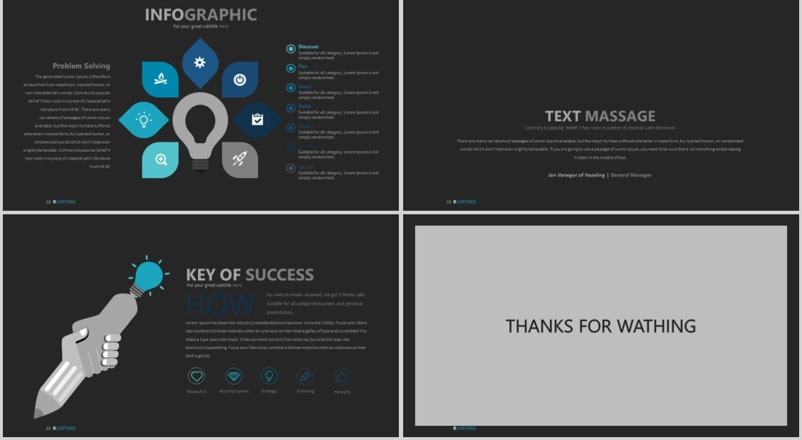 产品计划书PPT信息可视化模板Blontang - Powerpoint Template