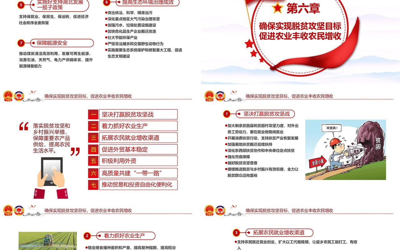 学习解读政府工作报告两会专题党建PPT模板