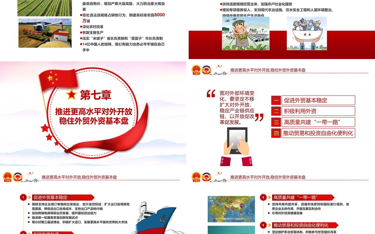 学习解读政府工作报告两会专题党建PPT模板