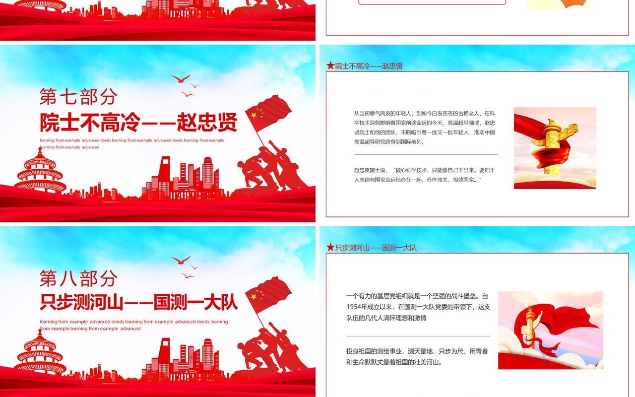 学习榜样的力量先进事迹观后感心得体会动态PPT模板