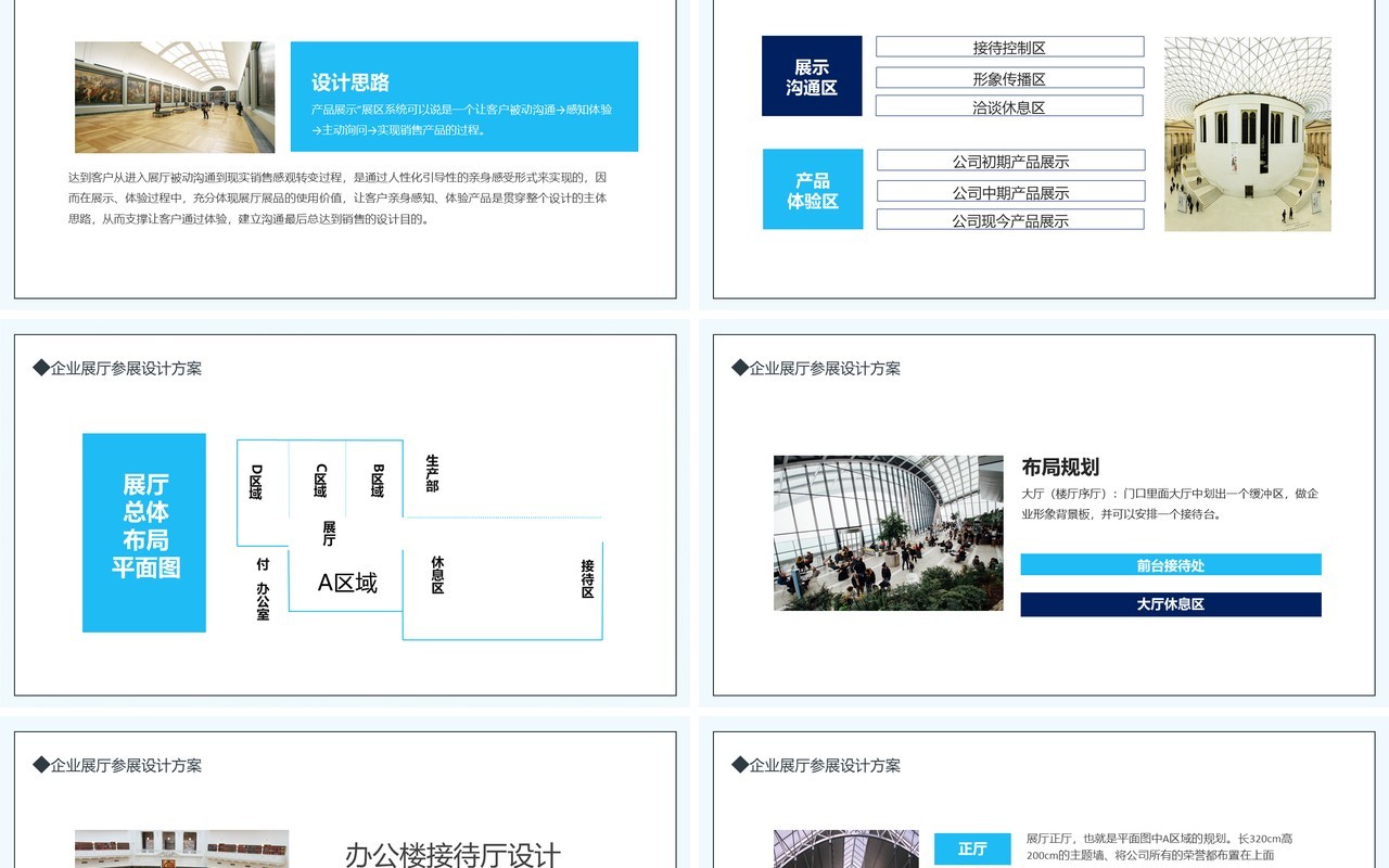 企业展厅参展设计方案动态PPT模板