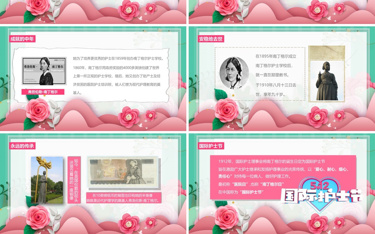 512国际护士节主题班会活动课件PPT模板
