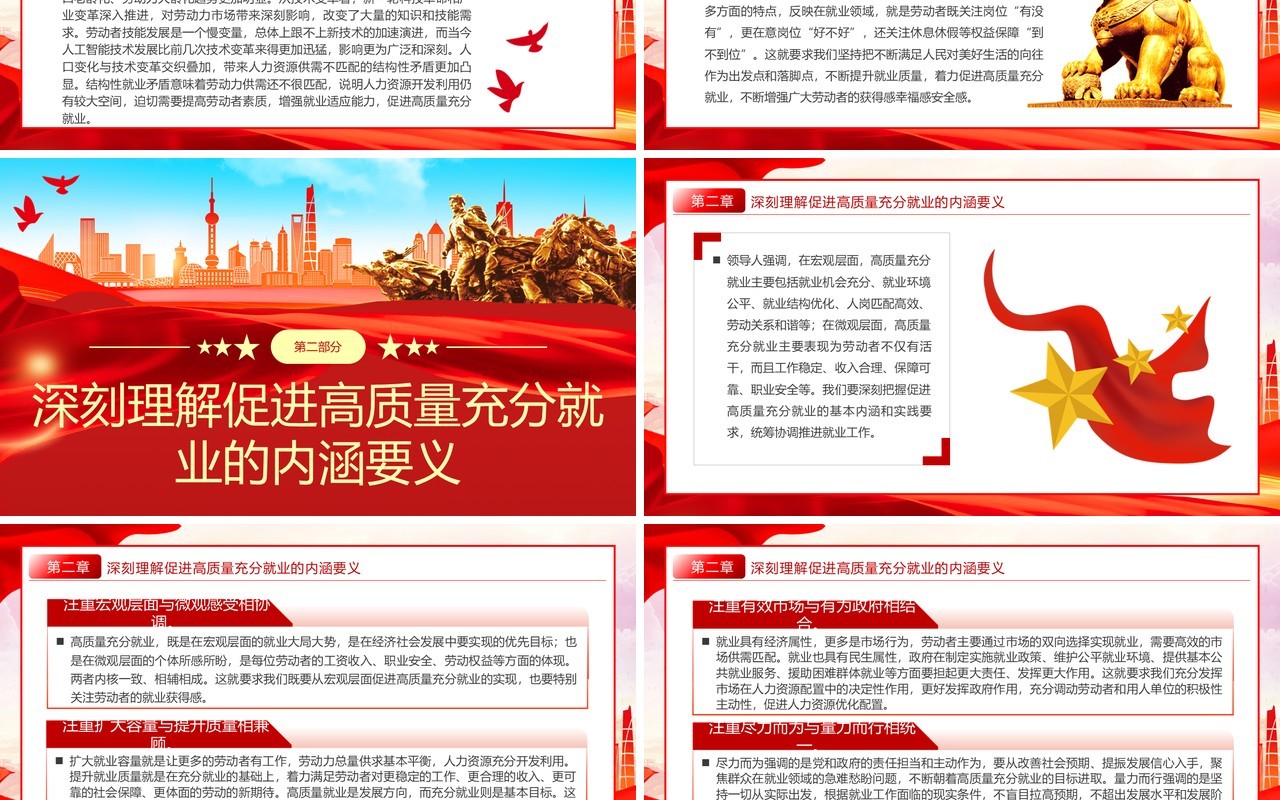 实施就业优先战略促进高质量充分就业PPT模板