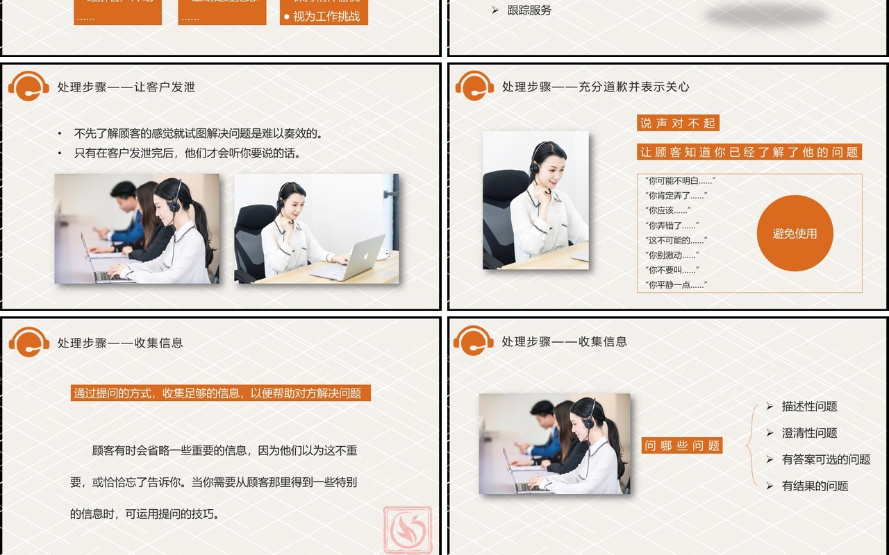 简约商务客户投诉客服处理技巧培训PPT课件模板