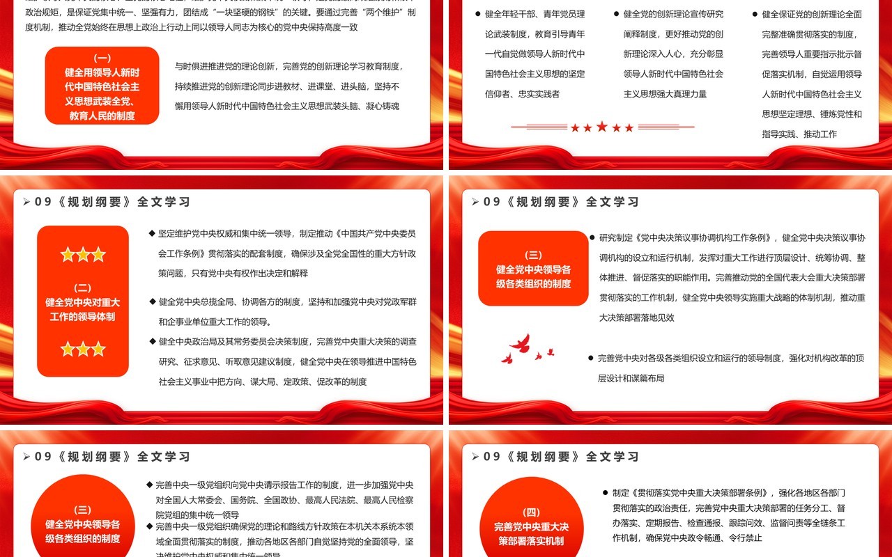 红色简约风党政领导班子建设PPT模板