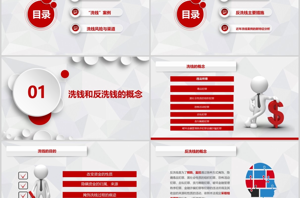 微粒体反洗钱知识培训PPT模板