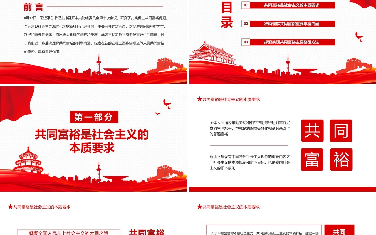 准确把握共同富裕的科学内涵与实现路径动态PPT模板