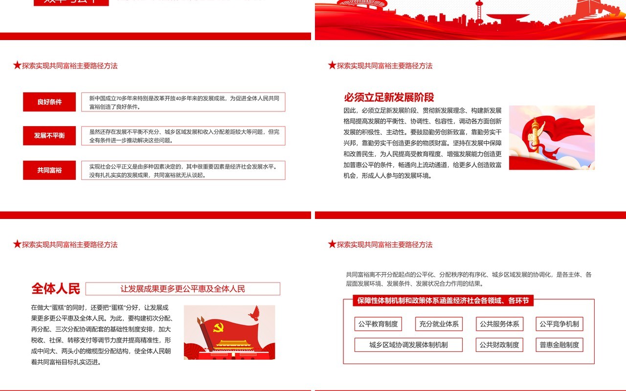 准确把握共同富裕的科学内涵与实现路径动态PPT模板