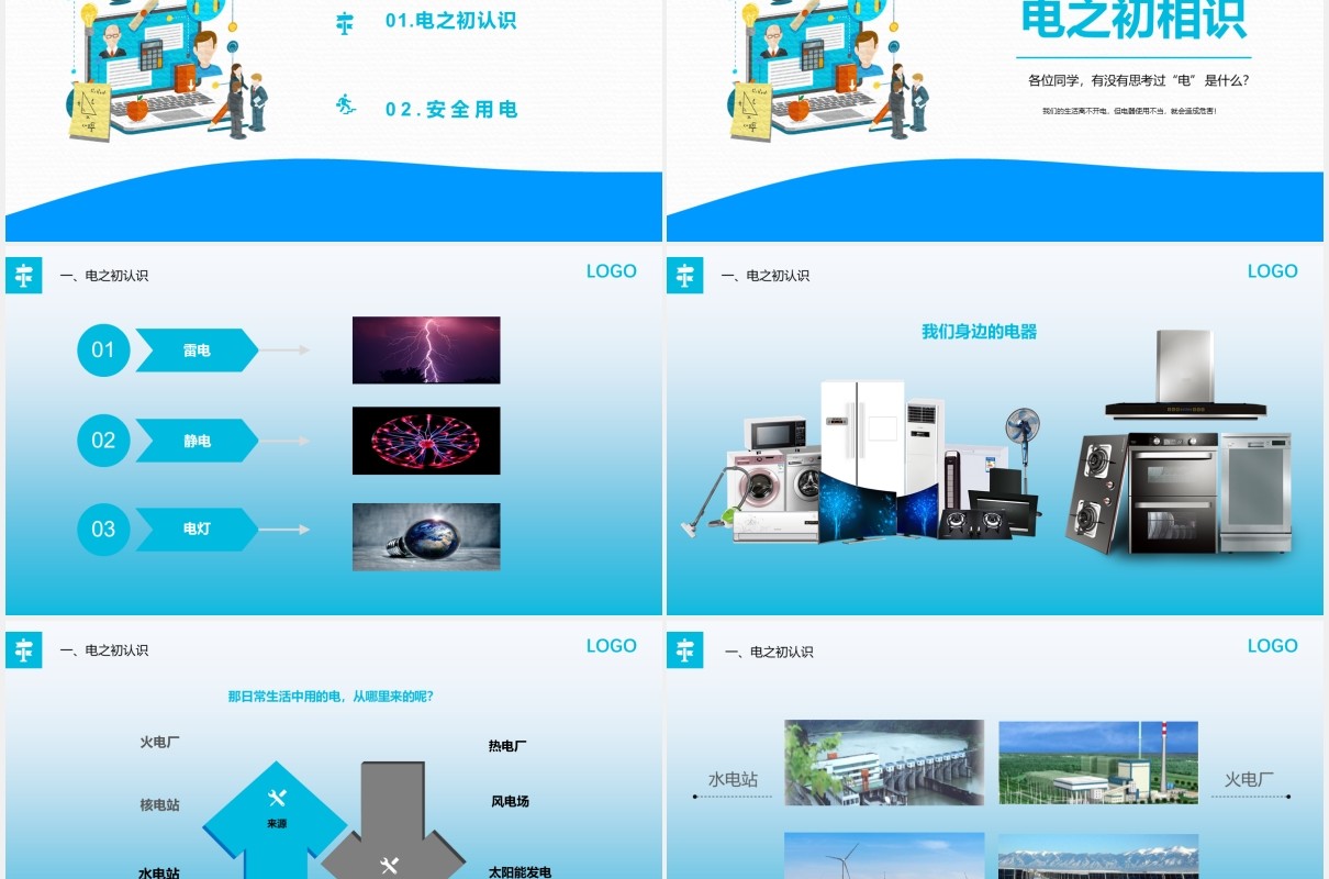 安全用电主题教育培训PPT模板