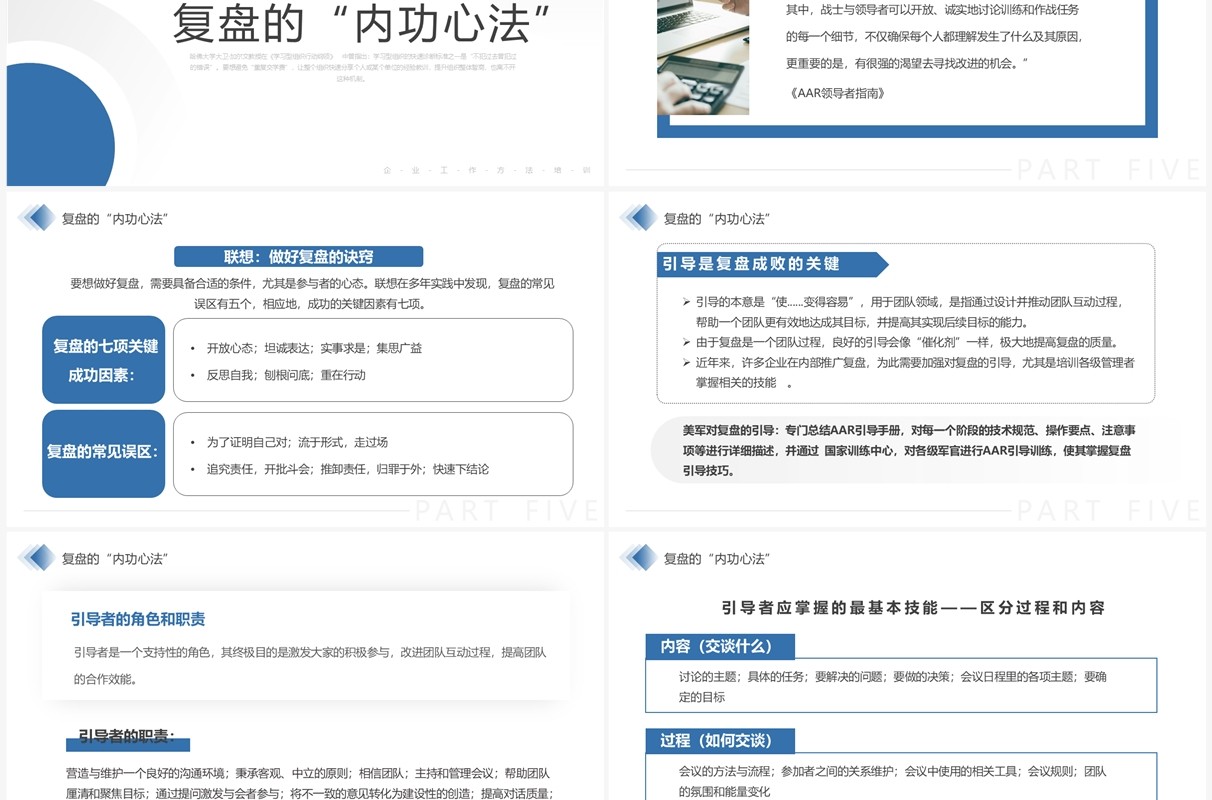 蓝色商务风把经验转化为能力PPT模板